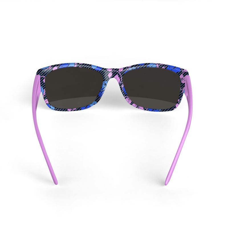Pinkish Purple Floral Sunglasses - Objet D'Art