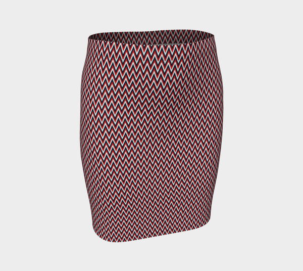 Herringbone Americana Fitted Skirt - Objet D'Art