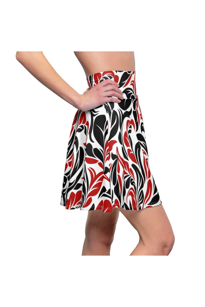 Scrolling Along Women's Skater Skirt - Objet D'Art
