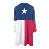Texas Lone Star V-Neck Loose Fit Dress - Objet D'Art