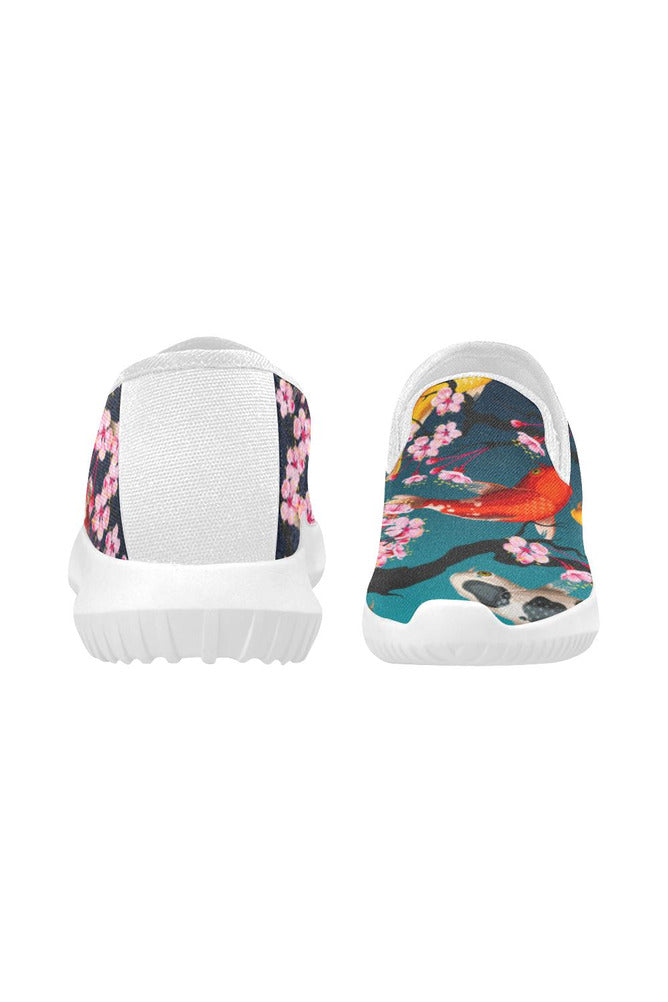koi day Orion Slip-on Women's Canvas Sneakers (Model 042) - Objet D'Art