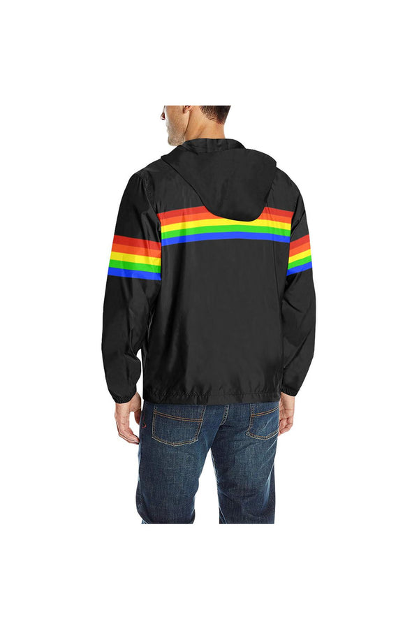 Rainbow - Sleeve All Over Print Quilted Windbreaker for Men (Model H35) - Objet D'Art