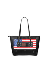 USA Cassette Tape Leather Tote Bag/Small - Objet D'Art