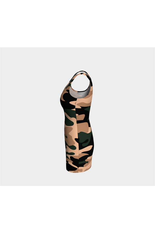 Nude Tone Camouflage Bodycon Dress - Objet D'Art