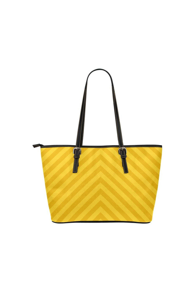 Amber Chevron Leather Tote Bag/Small (Model 1651) - Objet D'Art