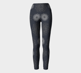 Mandala Gray Yoga Leggings - Objet D'Art
