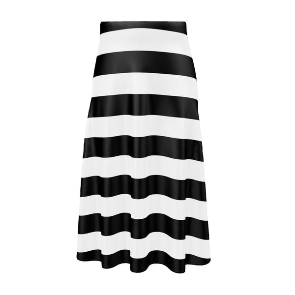 Boldly Striped Midi Skirt