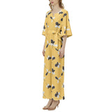 Golden Meadow Dolman Sleeve Belted Wide Leg Jumpsuit - Objet D'Art