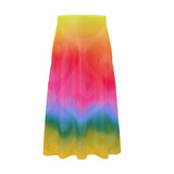 Yin and Yang Ombre Midi Skirt