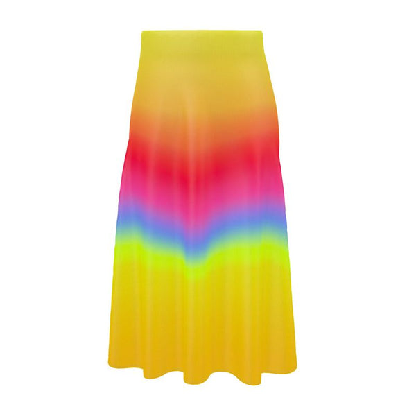Spectral Ombre Midi Skirt