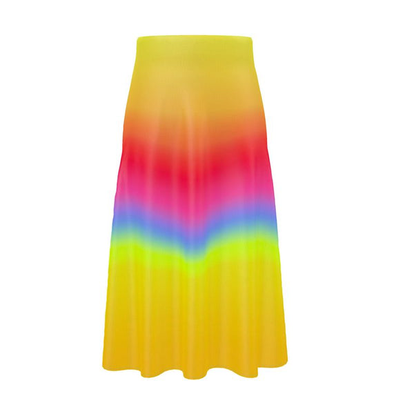 Spectral Ombre Midi Skirt