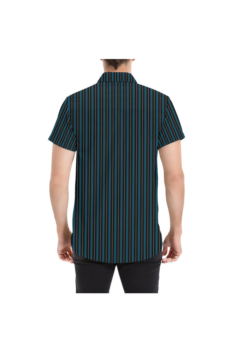 Chic Stripes Men's All Over Print Short Sleeve Shirt - Objet D'Art Online Retail Store