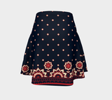 Arabesque Print Flare Skirt - Objet D'Art