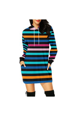 Lifesaver Rainbow All Over Print Hoodie Mini Dress (Model H27) - Objet D'Art