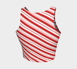 Candy Cane Athletic Crop Top - Objet D'Art