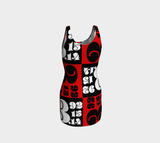 Pi Print Bodycon Dress - Objet D'Art