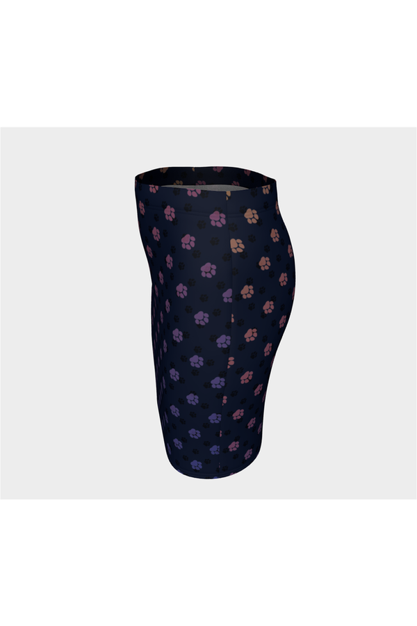 Paw Print Fitted Skirt - Objet D'Art