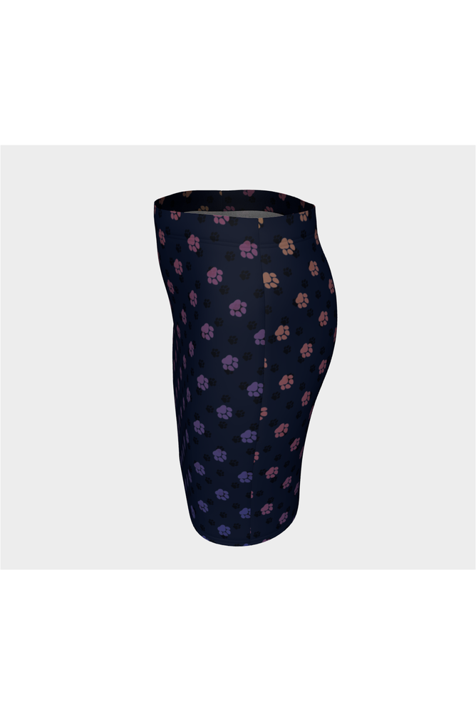 Paw Print Fitted Skirt - Objet D'Art