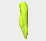 Neon Green Honeycomb Yoga Leggings - Objet D'Art