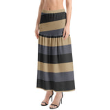 Elastic Waist Ruffle Slit Hem Skirt - Objet D'Art