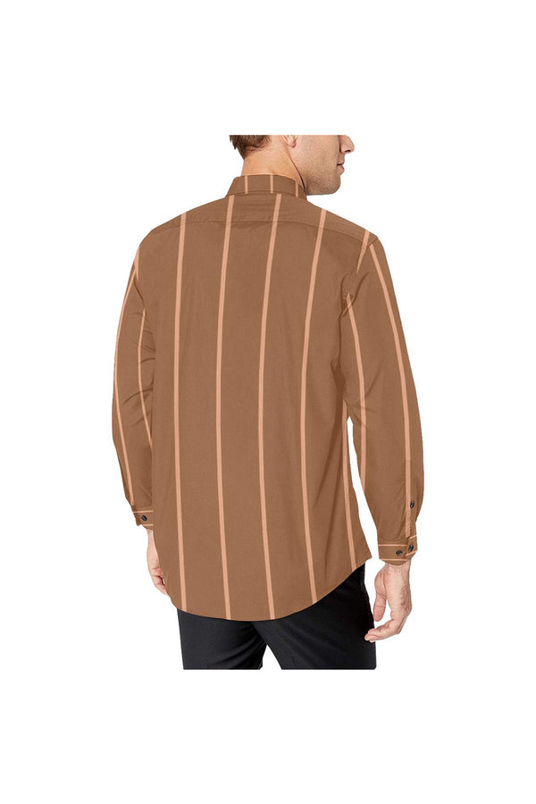 Striped Men's All Over Print Casual Dress Shirt (Model T61) - Objet D'Art