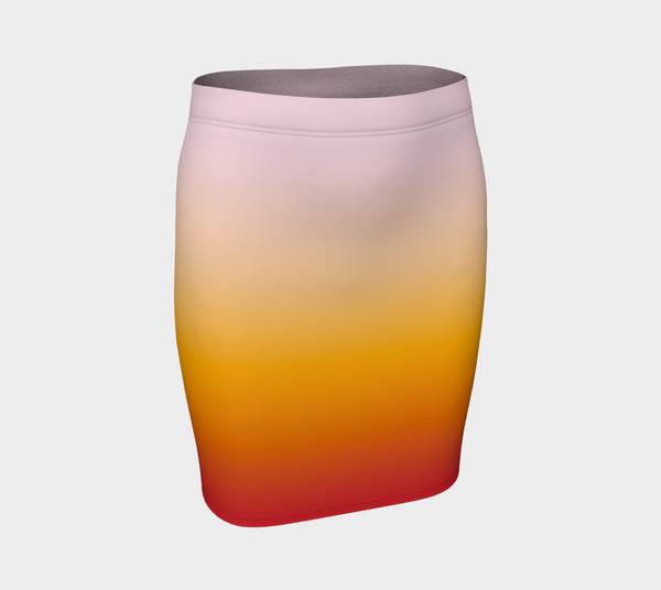 Ombre Style Fitted Skirt - Objet D'Art
