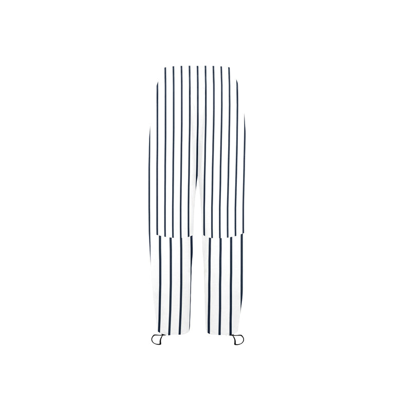 white dark blue striped print 2 Women's Quick Dry Cargo Sweatpants (Model L65) - Objet D'Art