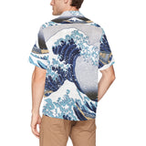 THE GREAT WAVE OFF KANAGAWA Hawaiian Shirt with Chest Pocket - Objet D'Art