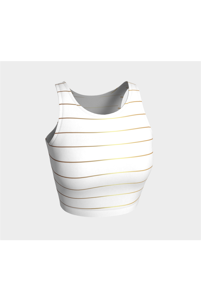 Gold Striped Athletic Top - Objet D'Art