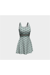 Scaled Up Pink Flare Dress - Objet D'Art