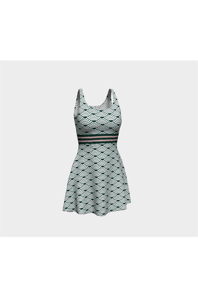Scaled Up Pink Flare Dress - Objet D'Art
