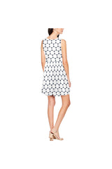 Vintage Print Thea Sleeveless Skater Dress - Objet D'Art