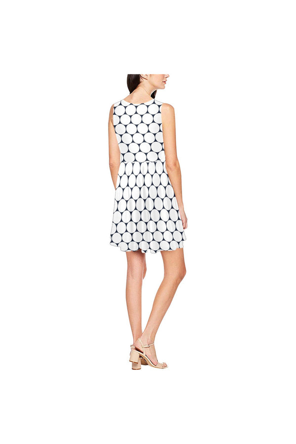 Vintage Print Thea Sleeveless Skater Dress - Objet D'Art