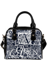 Chic Calligraphy Shoulder Handbag - Objet D'Art