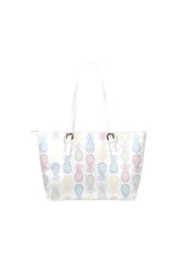 Pineapple Panache Leather Tote Bag/Small - Objet D'Art