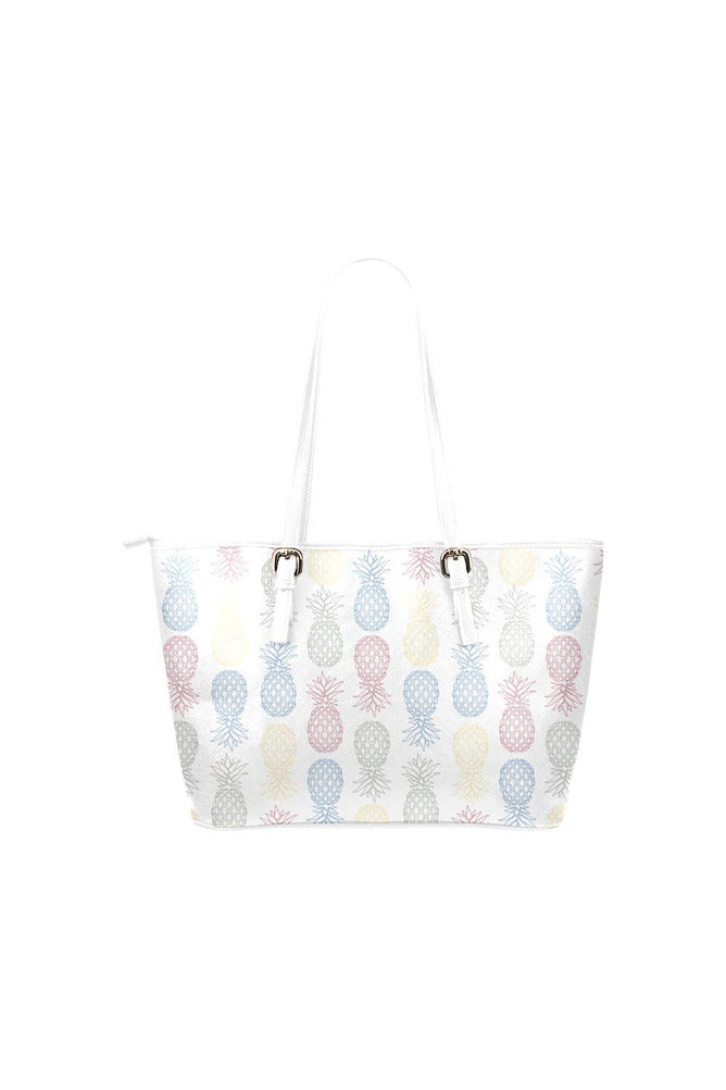 Pineapple Panache Leather Tote Bag/Small - Objet D'Art