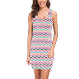 color geo print 7BA Medea Vest Dress (Model D06) - Objet D'Art