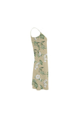 Beige Floral Alcestis Slip Dress - Objet D'Art