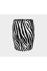 Zebra Print Fitted Skirt - Objet D'Art