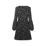 bttrfly bubbles print V-Neck Loose Fit Dress (Model D62) - Objet D'Art