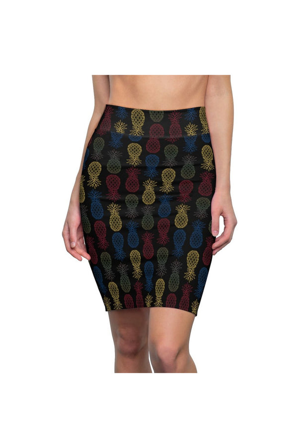 Pineapple Panache Women's Pencil Skirt - Objet D'Art