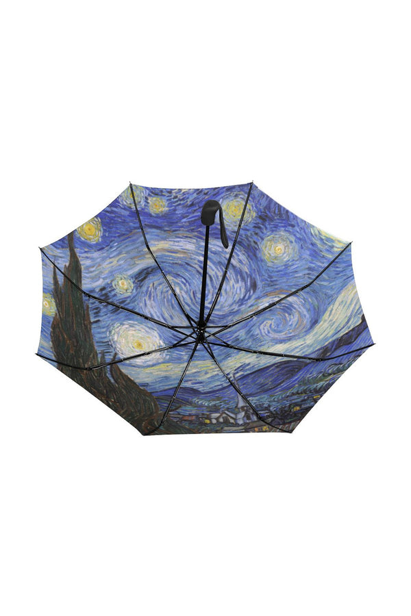Starry Nights Anti-UV Auto-Foldable Umbrella (Underside Printing) - Objet D'Art