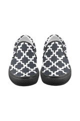Zapatos de lona sin cordones para hombre con teselación geométrica - Objet D'Art Online Retail Store