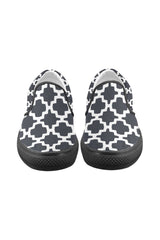 Geometric Tessellation Men's Unusual Slip-on Canvas Shoes (Model 019) - Objet D'Art Online Retail Store