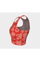 Red Paisley Athletic Top - Objet D'Art