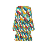 calico wildflowr africa V-Neck Loose Fit Dress (Model D62) - Objet D'Art