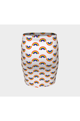 Rainbow Bright Fitted Skirt - Objet D'Art