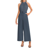 Hearts Halter Neck Buckle Belted Jumpsuit - Objet D'Art