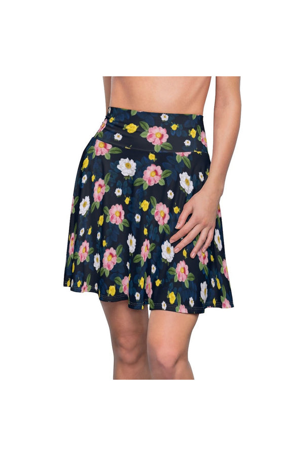 Floral Women's Skater Skirt - Objet D'Art