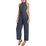 Hearts Halter Neck Buckle Belted Jumpsuit - Objet D'Art